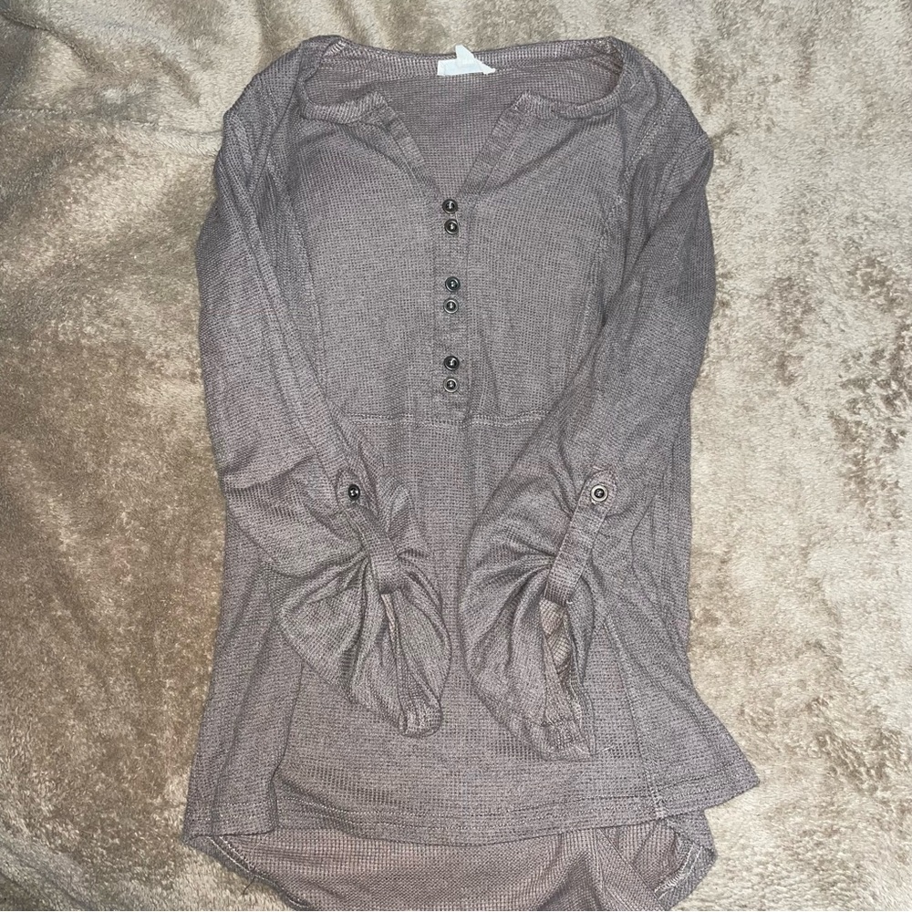 Beige Quarter Sleeve Top